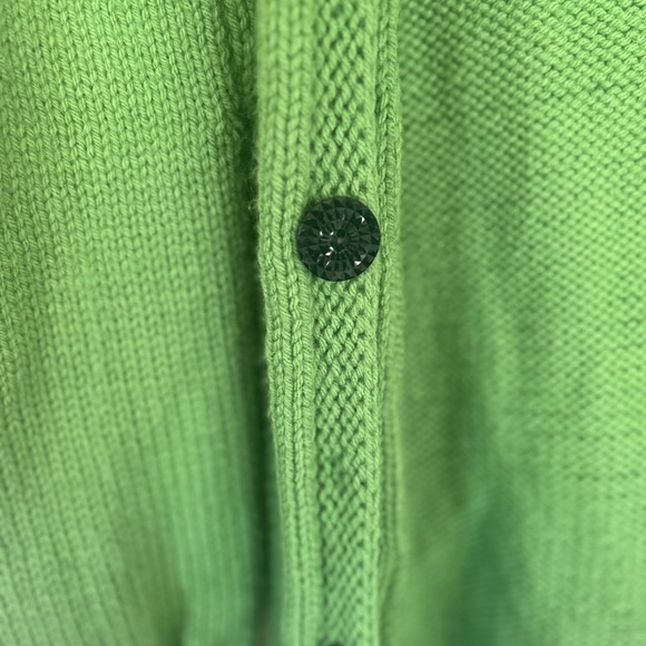 Vintage Lime Green Cable Knit Cardigan - Picture 10 of 10